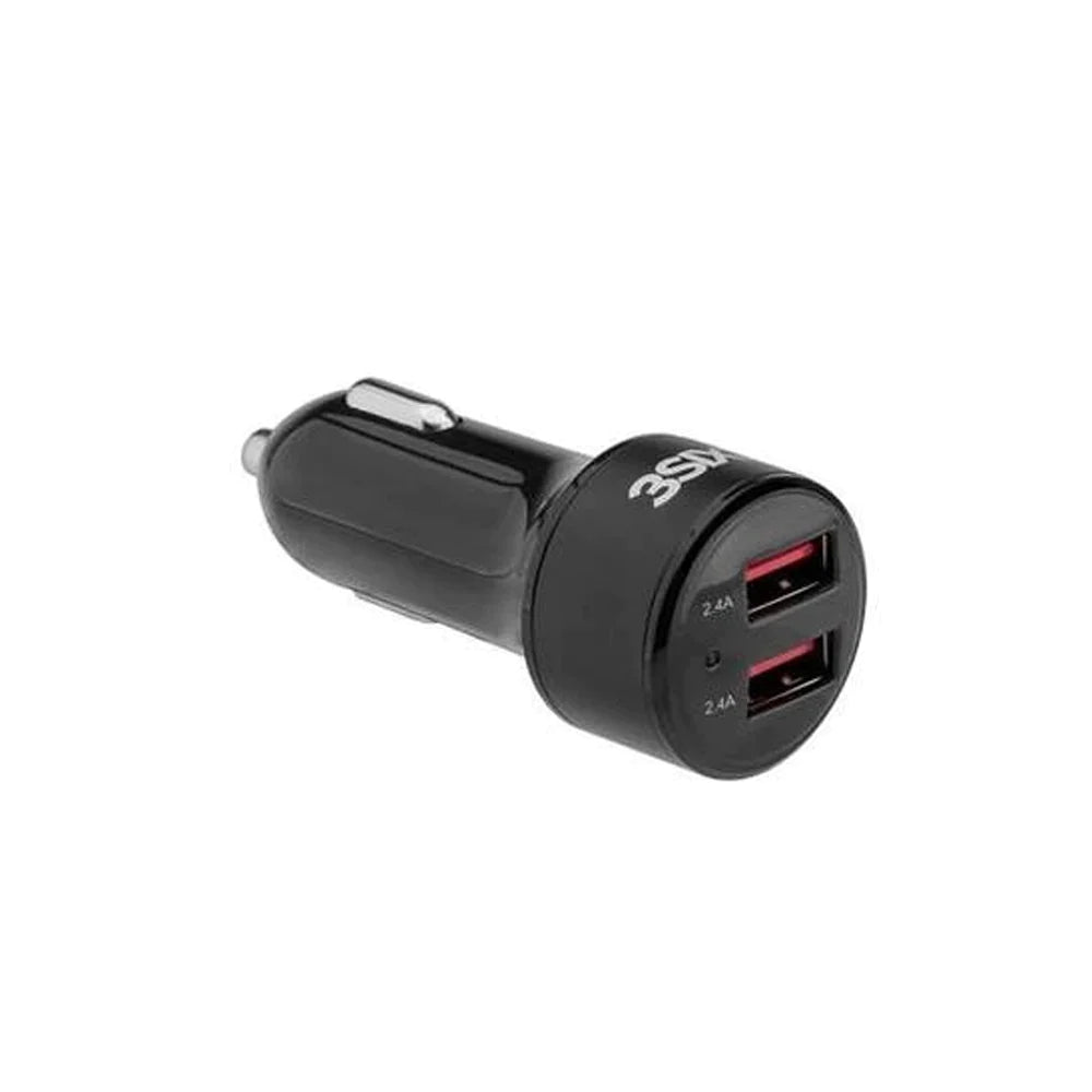 3SIXT, 3SIXT Chargeur voiture double USB 5.4A 12 / 24V Qualcomm Quick Charge 3.0 - Noir