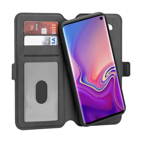 3SIXT, 3SIXT NeoWallet Etui portefeuille magnétique en cuir pour Samsung S10 5G - Noir