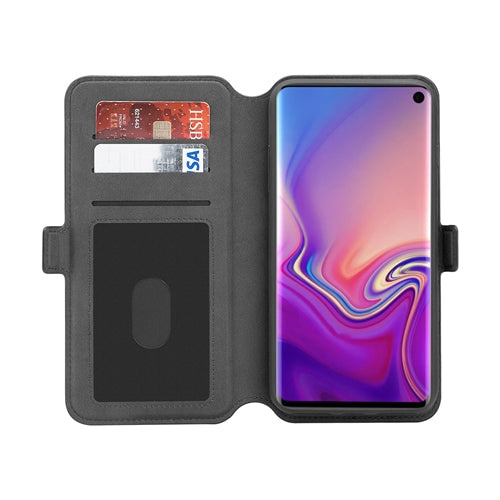 3SIXT, 3SIXT NeoWallet Etui portefeuille magnétique en cuir pour Samsung S10 (NON 5G) - Noir