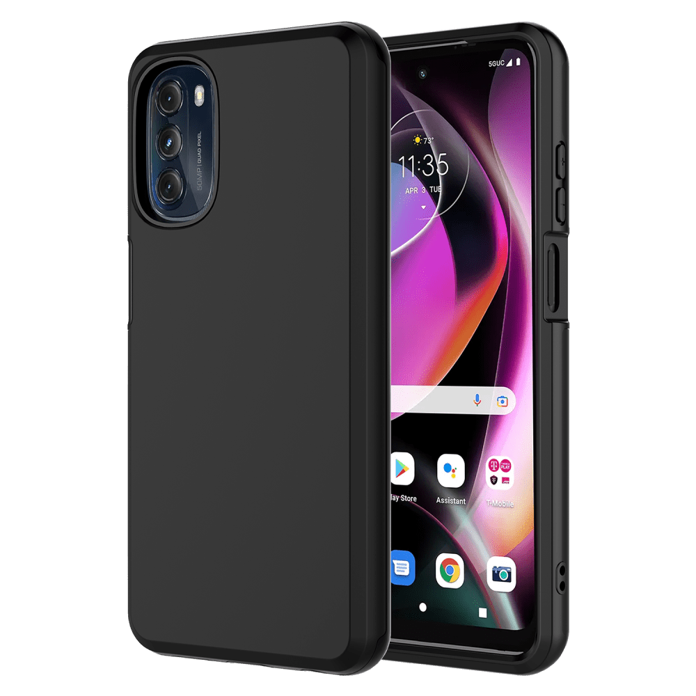 AMPD, AMPD Classic Slim Dual Layer Case pour Motorola Moto G 5G (2022) Noir