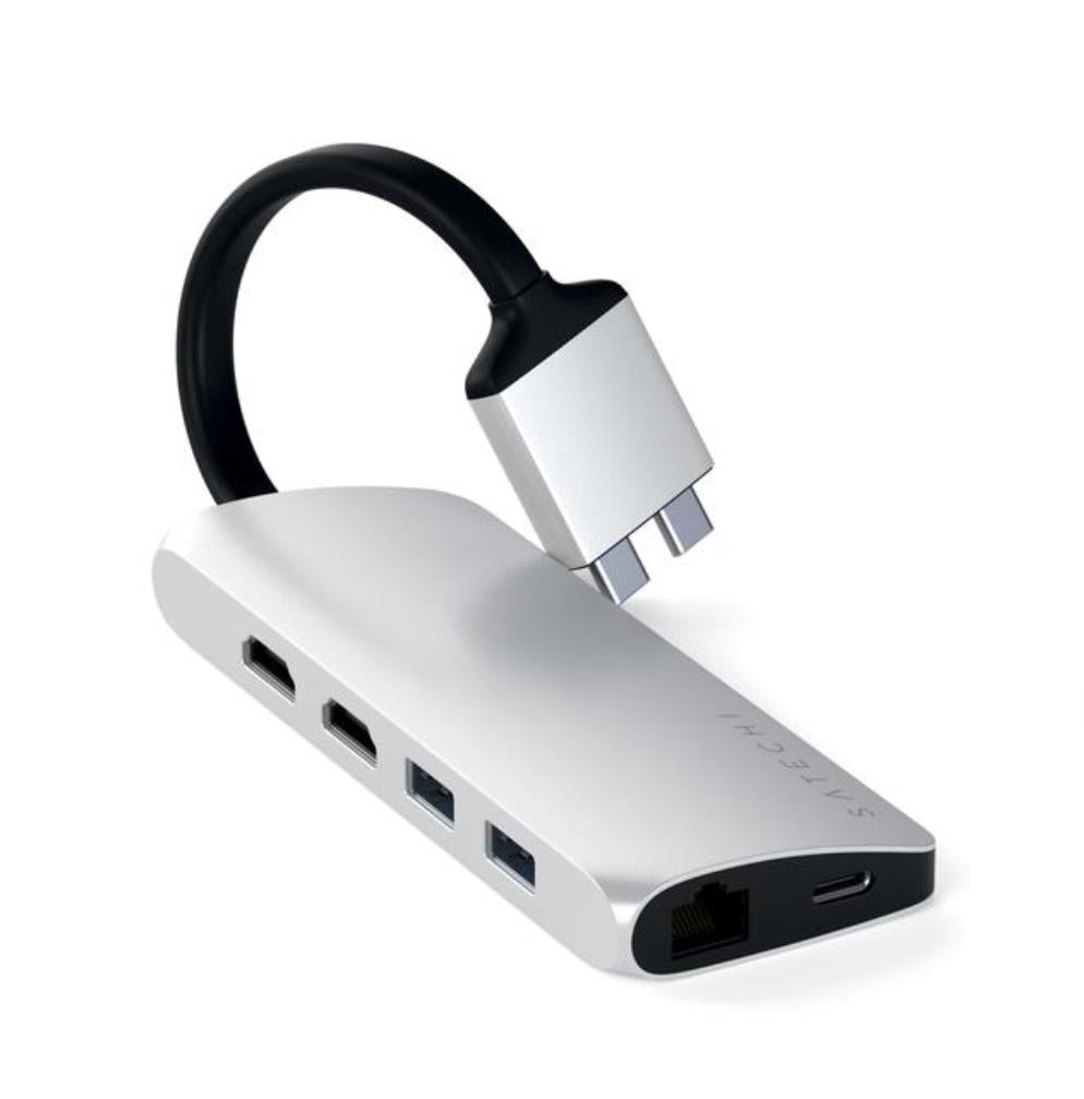 Satechi, Adaptateur multimédia double USB-C de Satechi (argent)