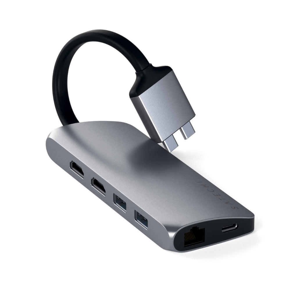 Satechi, Adaptateur multimédia double USB-C de Satechi (gris espace)