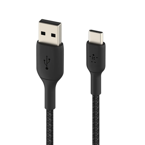 Belkin, Belkin Braided Nylon Boost Charge Cable USB-C to USB-A 3M Cable Black (Câble de charge en nylon tressé vers USB-A)