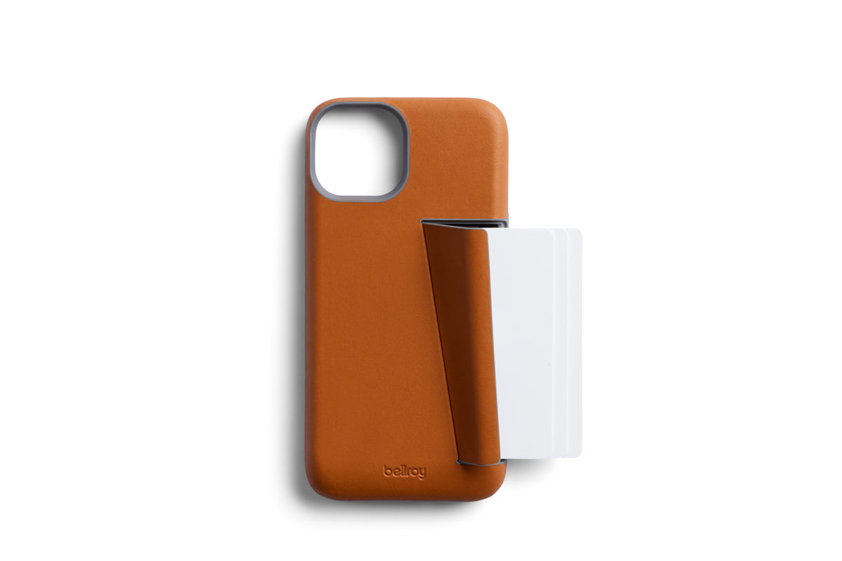 Bellroy, Bellroy Leather 3 Card Case iPhone 14 Pro Max - Terracotta