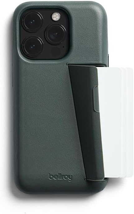 Bellroy, Bellroy Leather 3 Card Case iPhone 15 Pro - Everglade