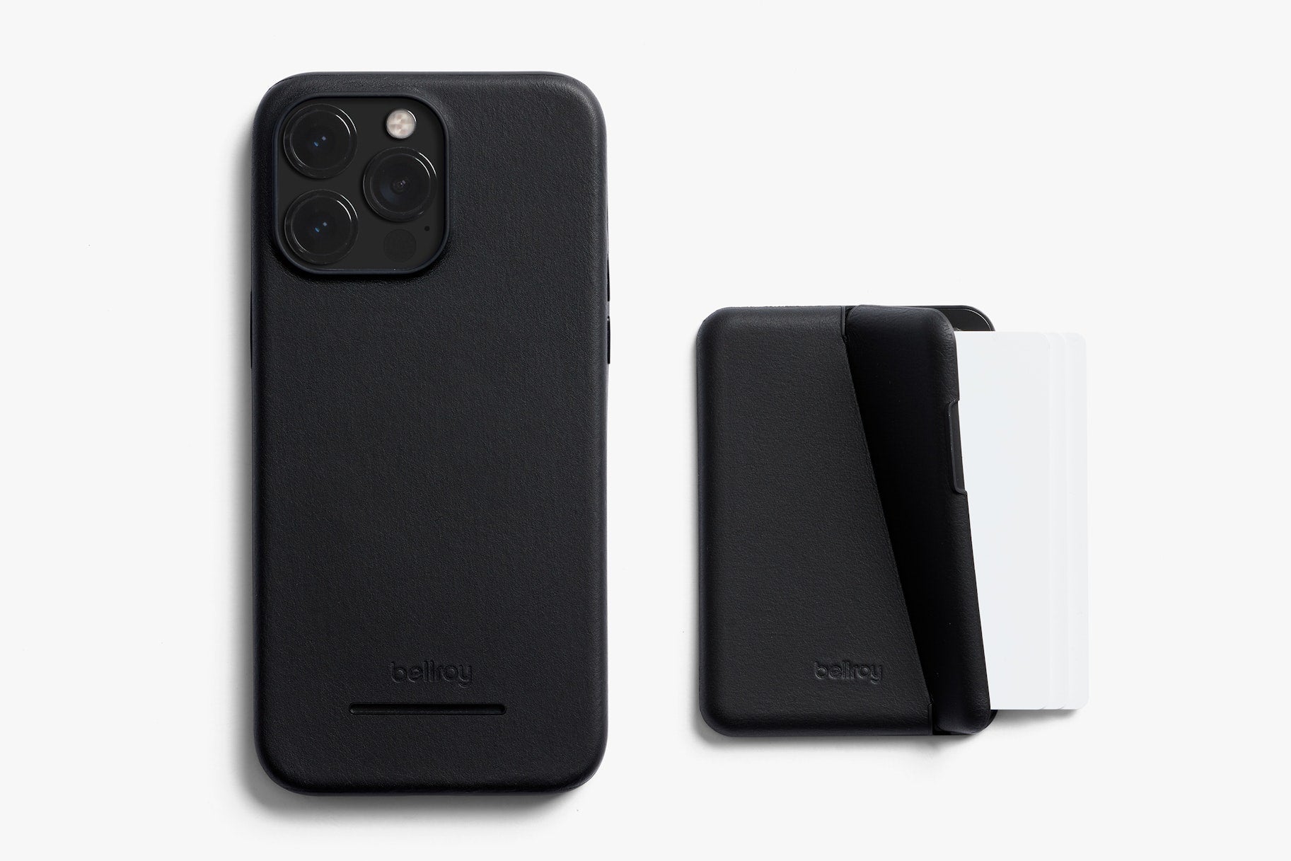 Bellroy, Bellroy Leather Mod Case & Wallet iPhone 15 Pro Max - Noir