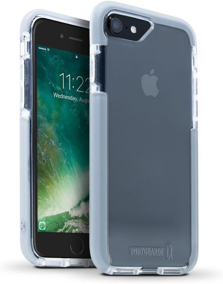 BodyGuardz, BodyGuardz Ace Pro Case et protecteur d'écran GRATUIT pour iPhone 8 / 7 / SE 2 / SE 3 - Gris clair