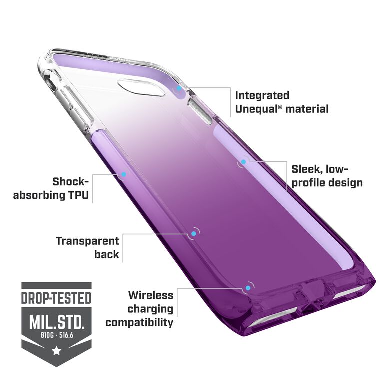 BodyGuardz, BodyGuardz Harmony x Unequal Technology Coque protectrice élégante pour iPhone 8 Plus / 7 Plus - Amethyst