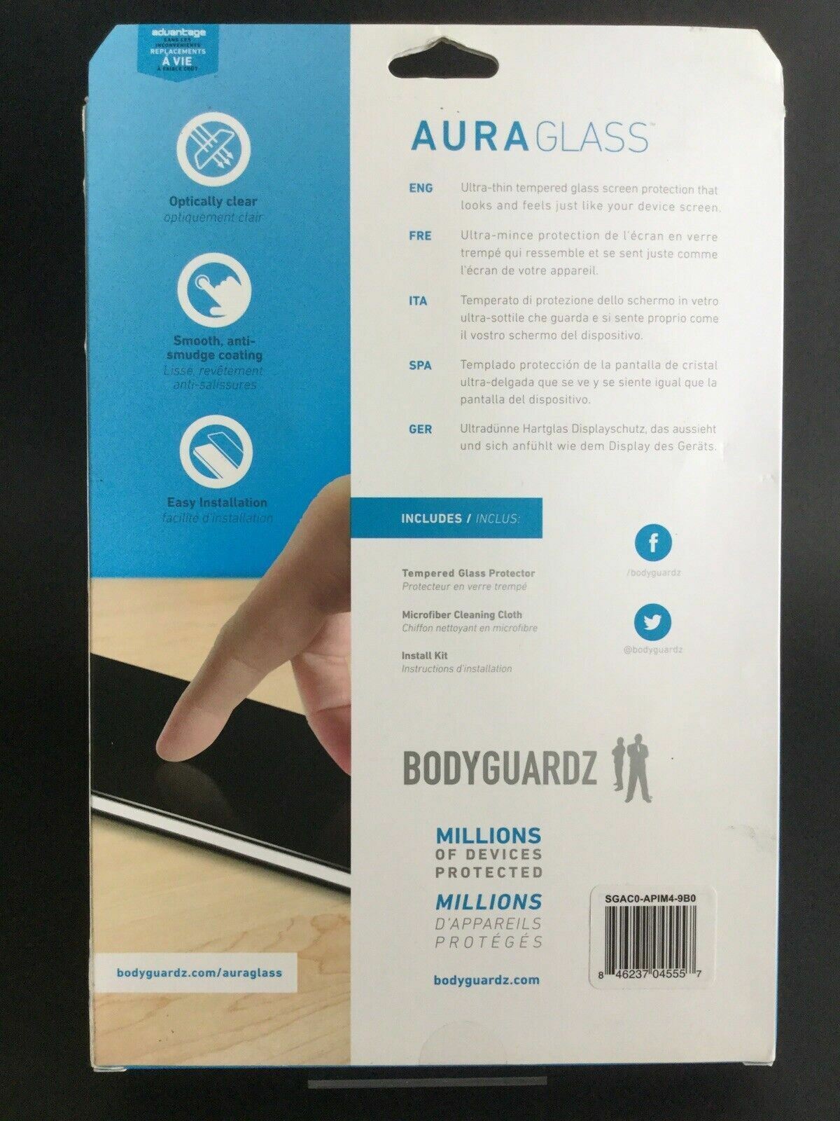 BodyGuardz, Bodyguardz Aura Glass Housse d'écran en verre trempé pour iPad Mini 4