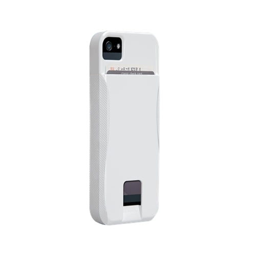 Case-Mate, Case-Mate ID Case avec fente pour carte pour iPhone 5 / 5S / SE 1st Gen - Blanc