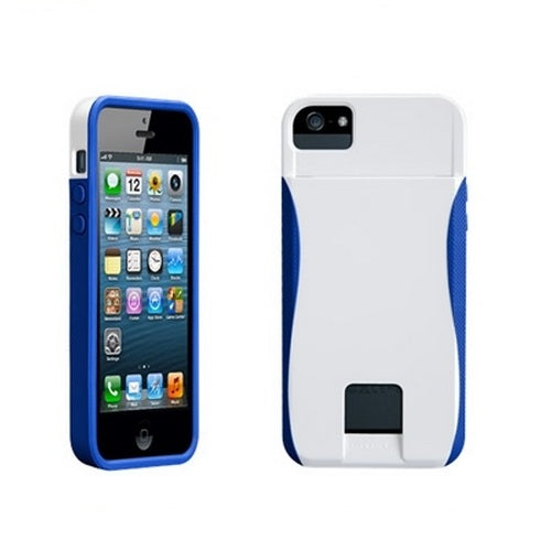 Case-Mate, Case-Mate Pop ! ID Case iPhone 5 Pop ID Case w Stand and Card Slot White Blue