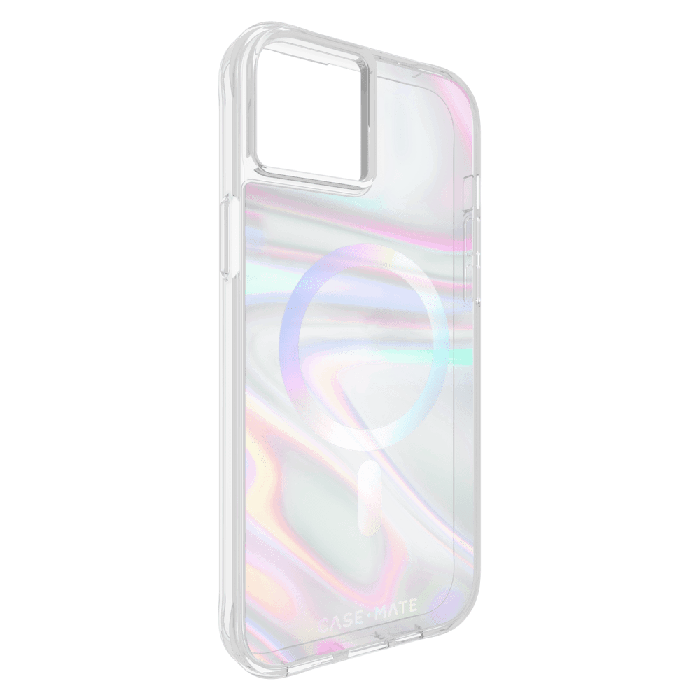 Case-Mate, Case-Mate Soap Bubble MagSafe Case pour Apple iPhone 15 Plus Iridescent