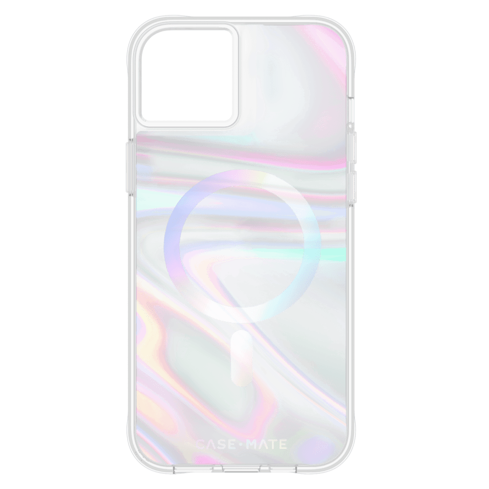 Case-Mate, Case-Mate Soap Bubble MagSafe Case pour Apple iPhone 15 Plus Iridescent