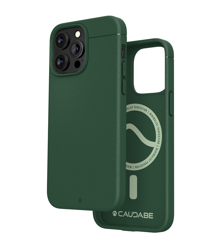 Caudabe, Caudabe Fourreau Etui Mince avec MagSafe iPhone 14 Pro 6.1 - Vert Montagne