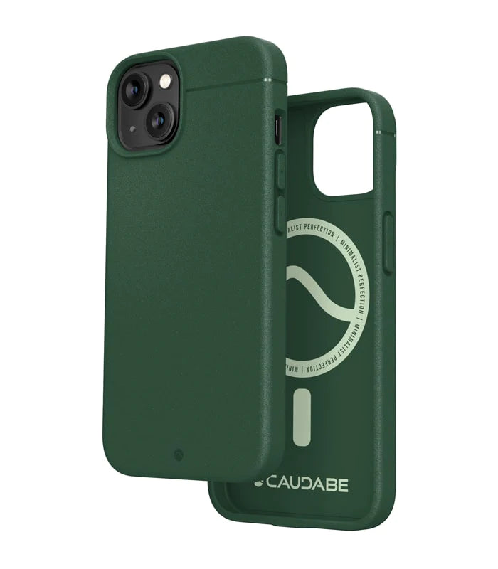 Caudabe, Caudabe Fourreau Etui Mince avec MagSafe iPhone 14 Standard 6.1 - Vert Montagne