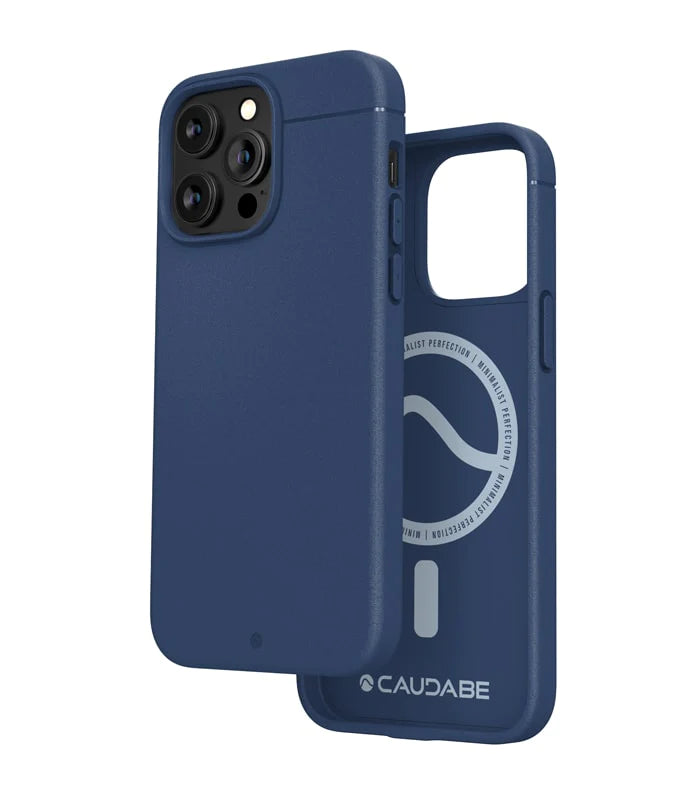 Caudabe, Caudabe Fourreau Etui Mince de Protection avec MagSafe iPhone 14 Pro 6.1 - Bleu Acier