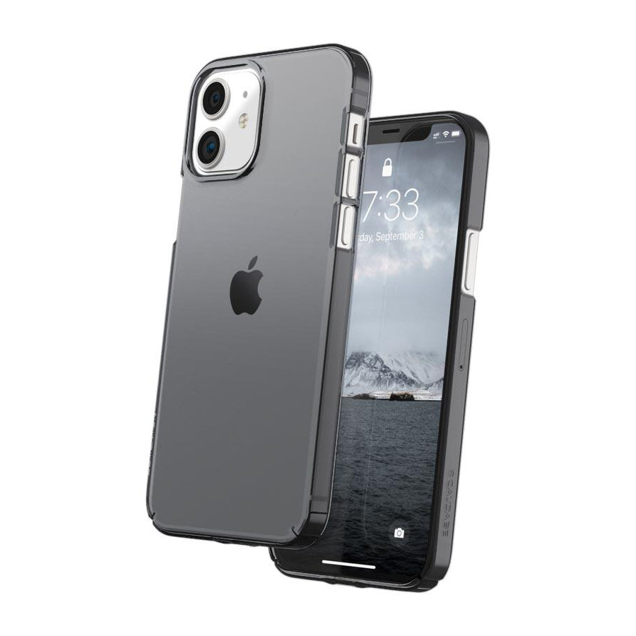 Caudabe, Caudabe Lucid Clear Minimalist Case For iPhone iPhone 12 mini - GRAPHITE