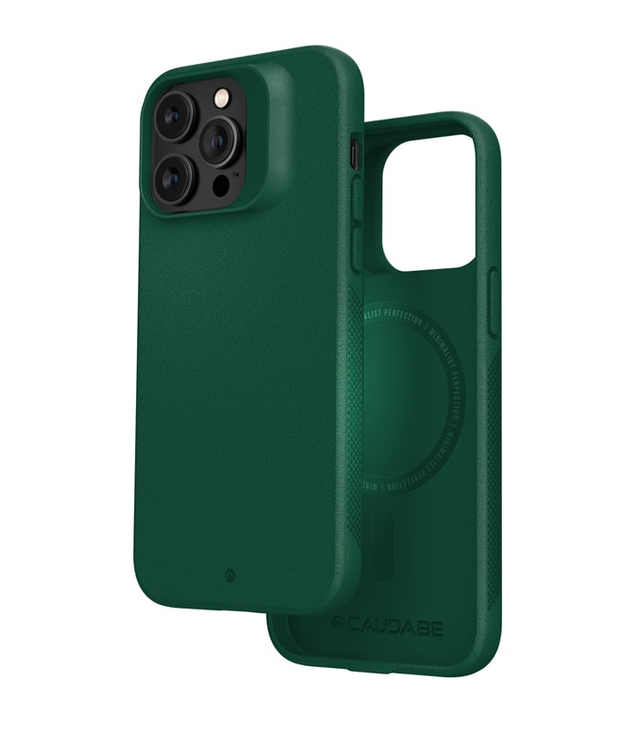 Caudabe, Caudabe Synthesis Coque Mince de Protection avec MagSafe iPhone 14 Pro 6.1 - Vert Montagne