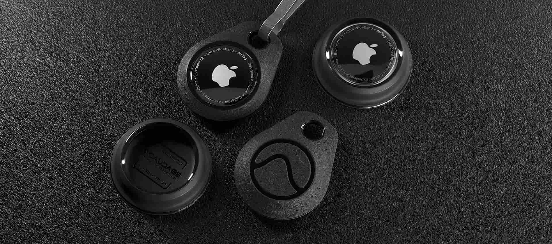 Caudabe, Caudabe TagClip pour Apple AirTag - Noir