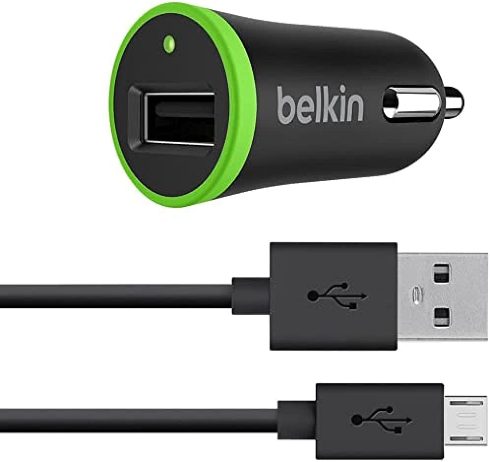 Belkin, Chargeur de voiture Belkin avec câble micro-USB 5W / 1 Amp - Noir