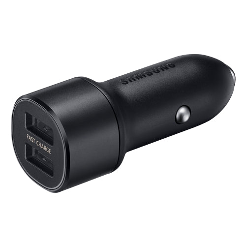 Samsung, Chargeur de voiture Samsung Duo Dual 15W USB A Fast Charge & Multi Cable - Noir