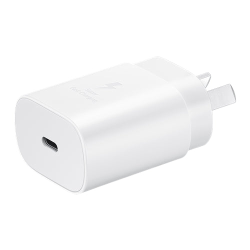 Samsung, Chargeur mural Samsung Chargement super rapide 25W USB C (PAS DE CÂBLE) - Blanc