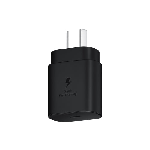 Samsung, Chargeur mural Samsung Chargement super rapide 25W USB C (PAS DE CÂBLE) - Noir