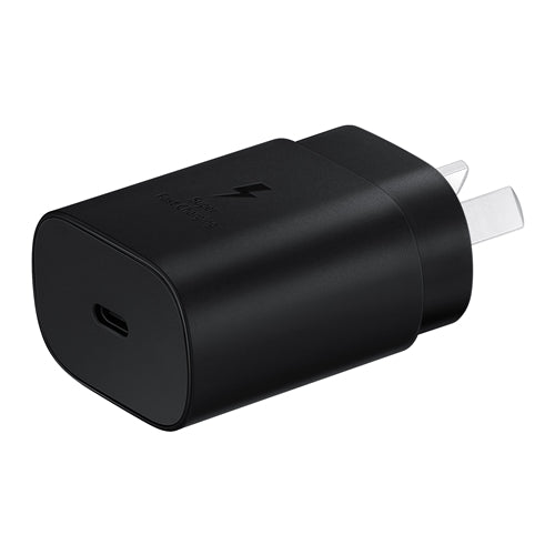 Samsung, Chargeur mural Samsung Chargement super rapide 25W USB C (PAS DE CÂBLE) - Noir