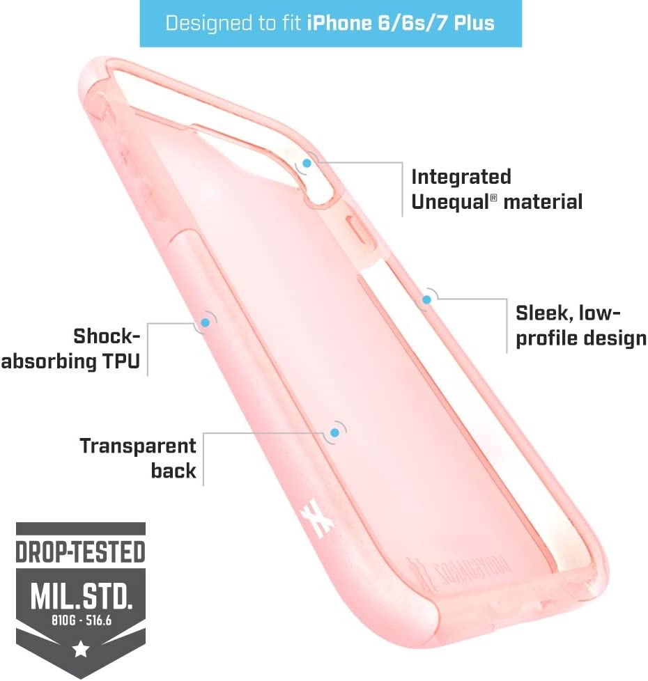 BodyGuardz, Coque BodyGuardz Ace Pro avec technologie inégale pour iPhone 8 Plus / 7 Plus / 6s Plus - Rose