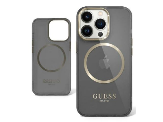 Devinez, Coque GUESS Ring Edition iPhone 14 Pro Max 6.7 - Noir translucide