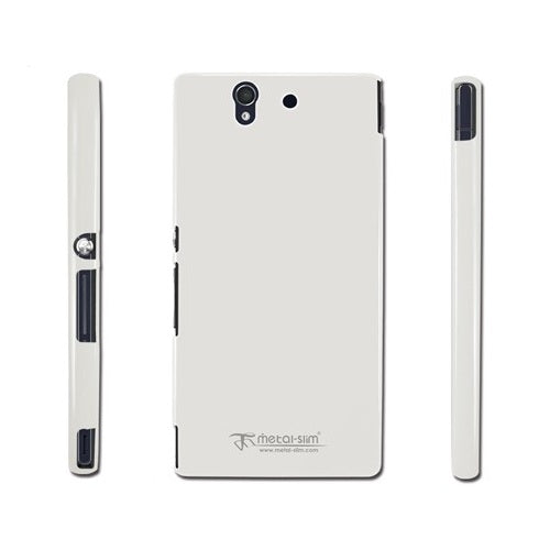 Métal-Slim, Coque PC Metal-Slim avec revêtement UV pour Sony Xperia Z - Blanc