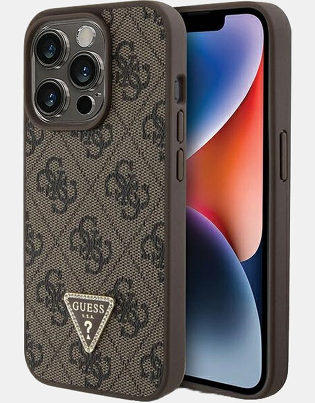 Deviner, Coque de protection GUESS 4G Edition iPhone 15 Pro 6.1 - Marron