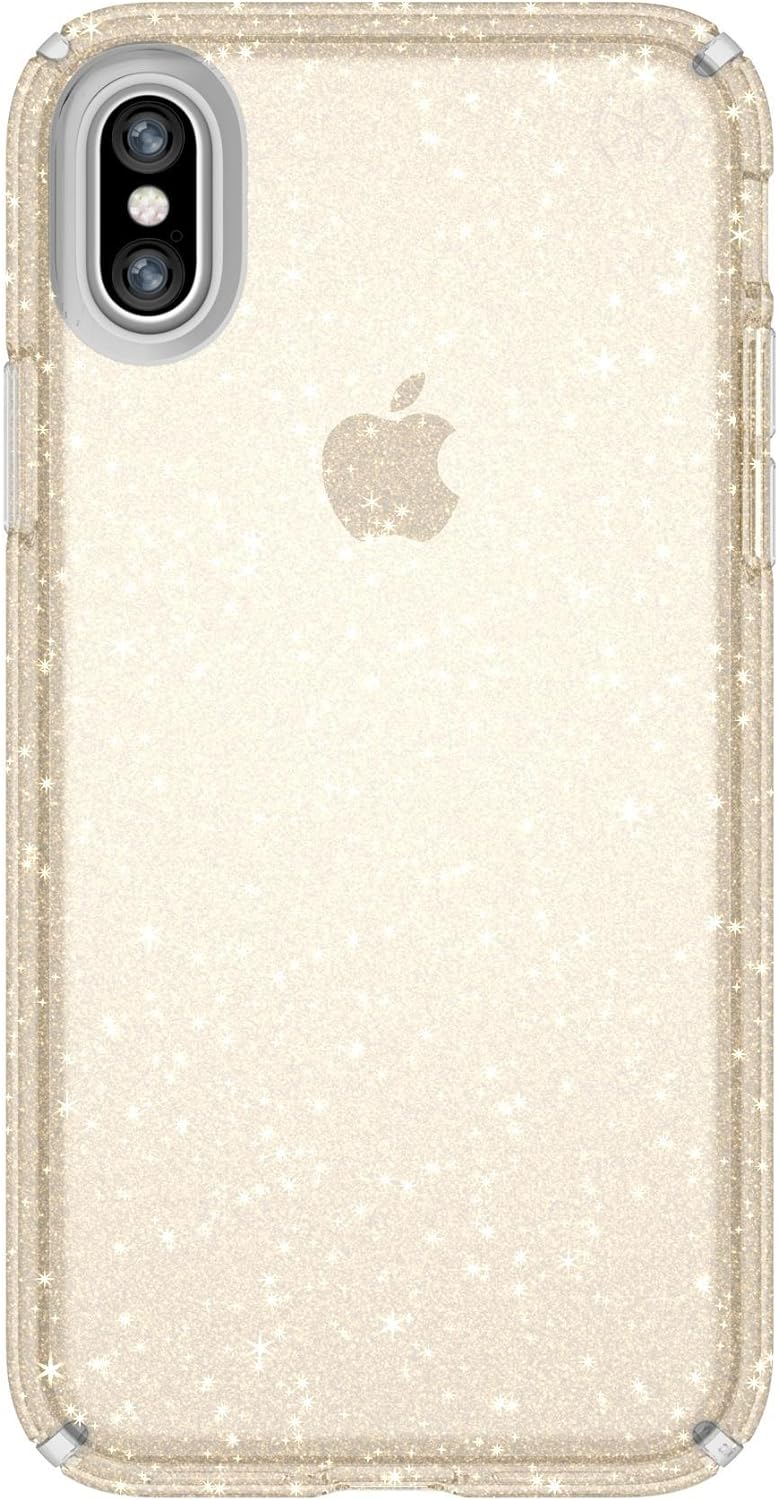 Speck, Coque de protection contre les chocs Speck Presidio Clear + Glitter pour iPhone XS / X