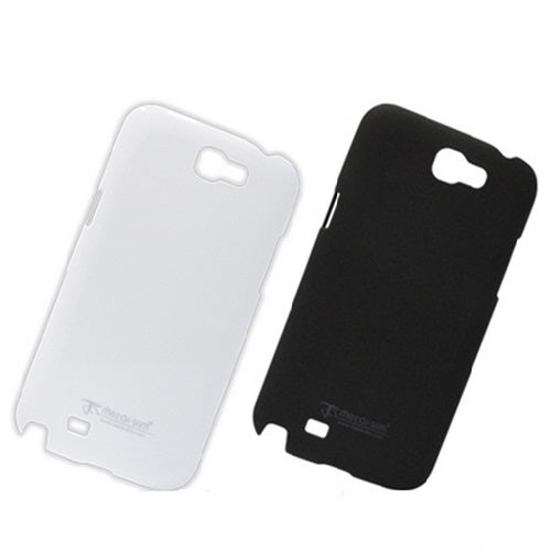 Métal-Slim, Coque en plastique dur avec revêtement UV pour Samsung Galaxy Note 2 II Blanc