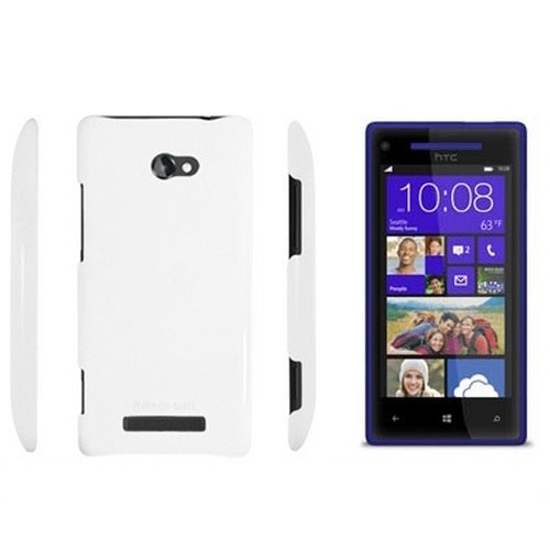 Métal-Slim, Coque en plastique rigide pour smartphone HTC 8X Windows - Blanc