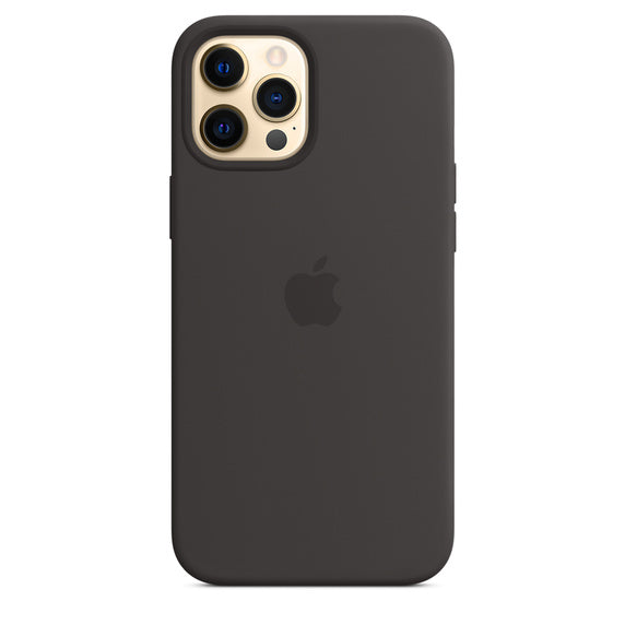 Apple Official, Coque officielle Apple en silicone avec MagSafe pour iPhone 12 Pro Max - Minuit