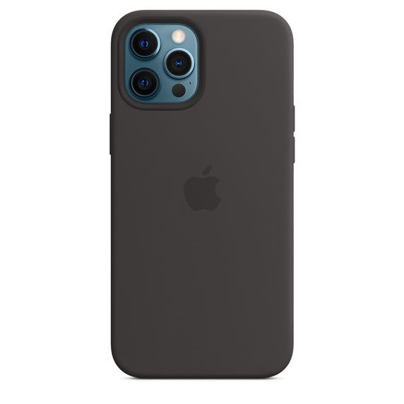 Apple Official, Coque officielle Apple en silicone avec MagSafe pour iPhone 12 Pro Max - Minuit