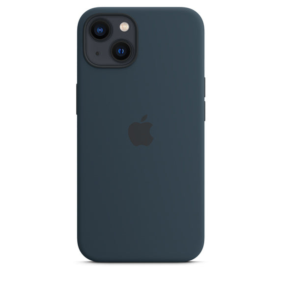 Apple Official, Coque officielle Apple en silicone avec MagSafe pour iPhone 13 Mini - Bleu abyssal