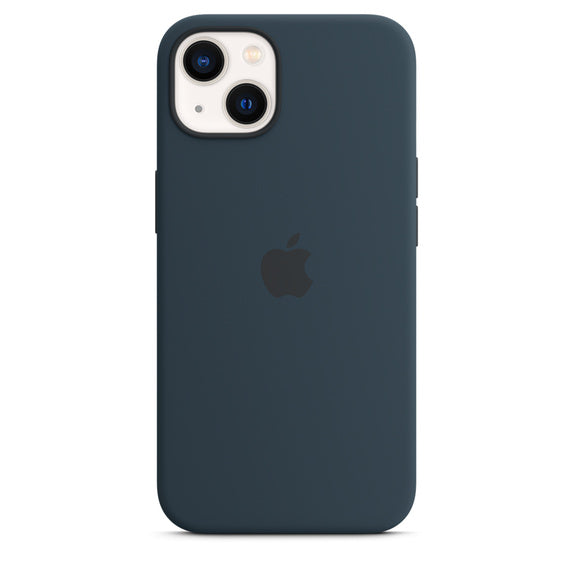 Apple Official, Coque officielle Apple en silicone avec MagSafe pour iPhone 13 Mini - Bleu abyssal