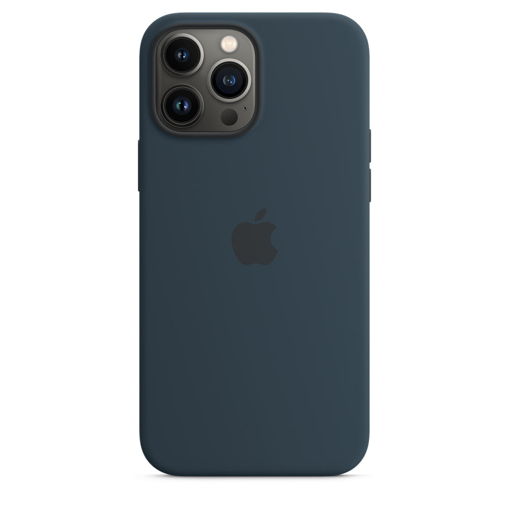 Apple Official, Coque officielle Apple en silicone avec MagSafe pour iPhone 13 Pro - Bleu abyssal