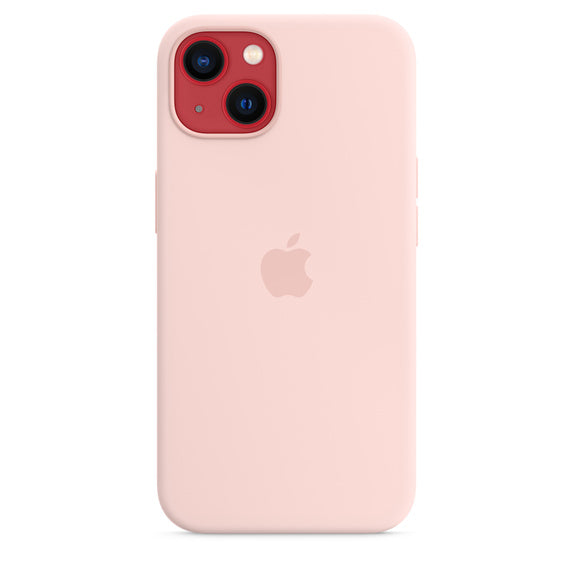 Apple Officiel, Coque officielle Apple en silicone avec MagSafe pour iPhone 13 Standard - Rose craie