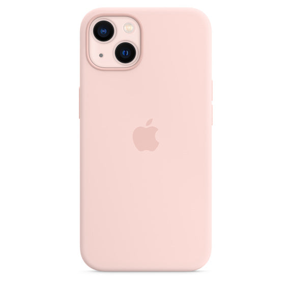 Apple Officiel, Coque officielle Apple en silicone avec MagSafe pour iPhone 13 Standard - Rose craie