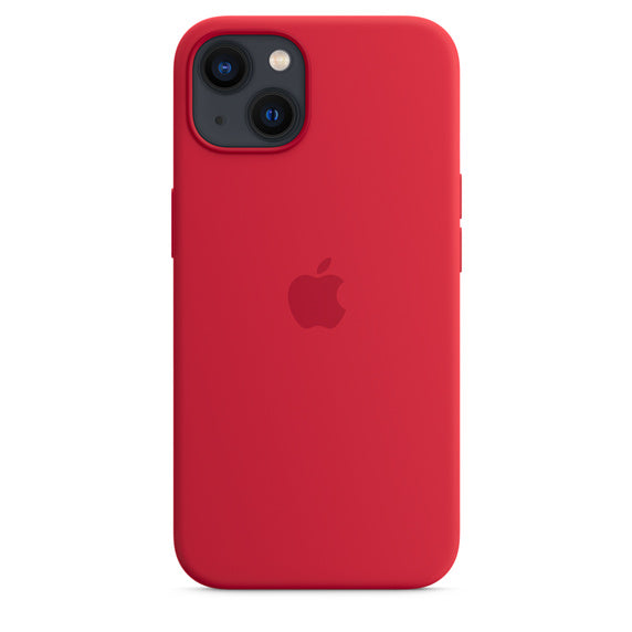 Apple Official, Coque officielle Apple en silicone avec MagSafe pour iPhone 13 Standard - Rouge