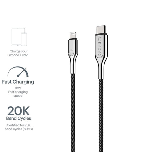 Cygnett, Cygnett Armoured Aramid Fibre 1M Lightning to USB-C Cable (câble Lightning vers USB-C)