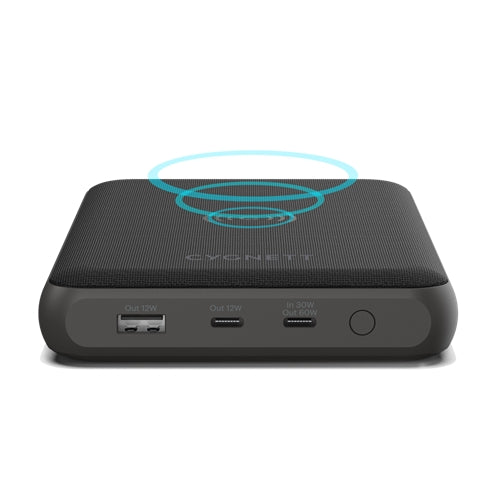 Cygnett, Cygnett Chargeup Edge Plus USB-C Laptop & Wireless Power Bank 27000 mAh - Noir