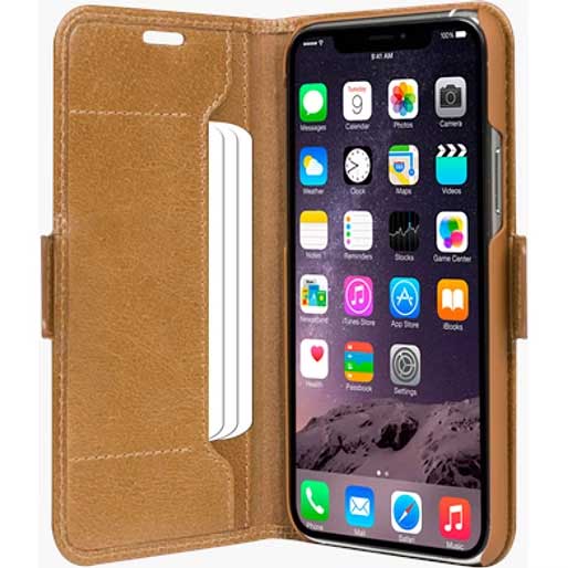 Dbramante1928, Dbramante1928 Copenhagen Slim Leather Folio Case iPhone 11 Pro Max / XS Max - Tan