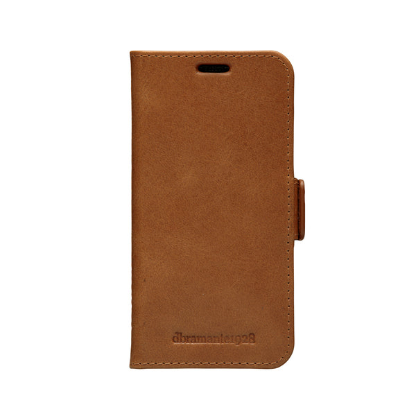 Dbramante1928, Dbramante1928 Copenhagen Slim Leather Folio Case iPhone 12 Mini - Tan