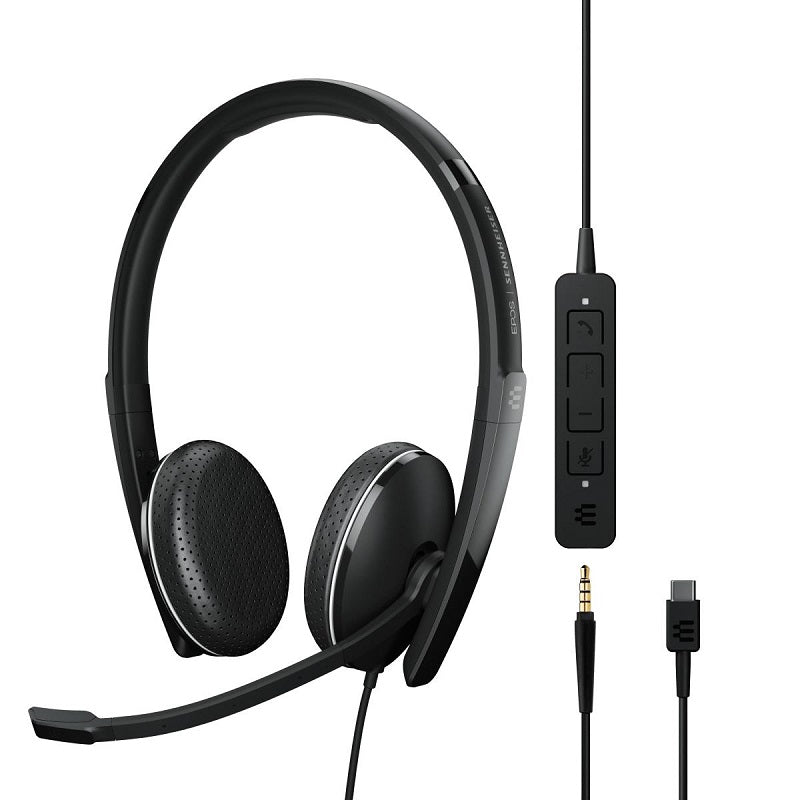 Epos Sennheiser, EPOS Casque supra-auriculaire USB-C double face Sennheiser ADAPT 165 USB-C II - Noir