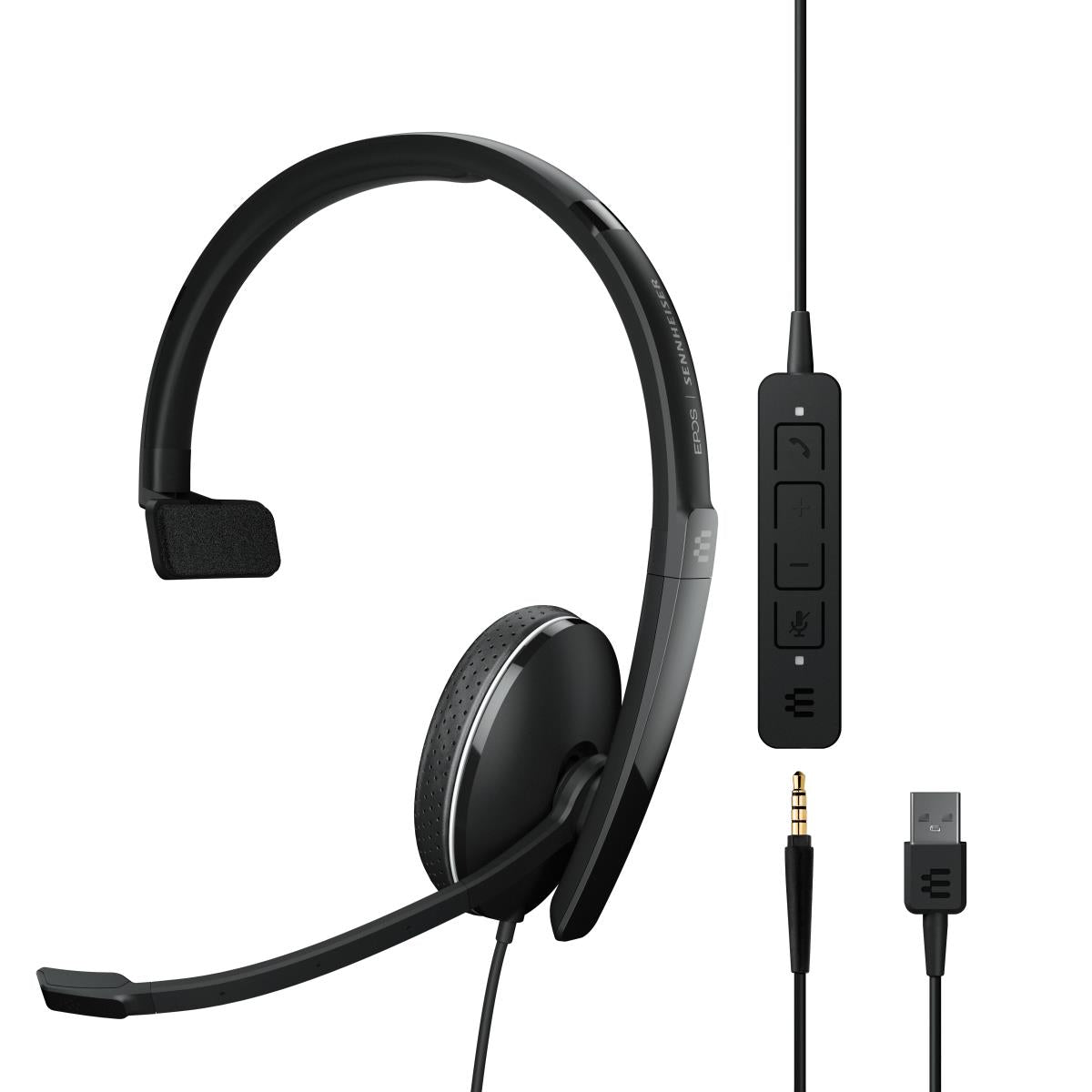 Epos Sennheiser, EPOS Sennheiser ADAPT 135 USB II Casque supra-auriculaire USB simple face Jack 3,5 mm Noir