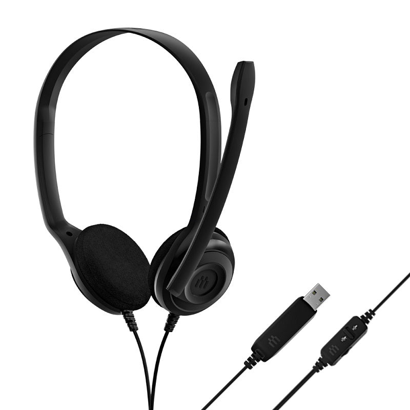 Epos Sennheiser, EPOS Sennheiser EDU 12 USB Casque d'écoute stéréo USB léger PACK de 10 - Noir